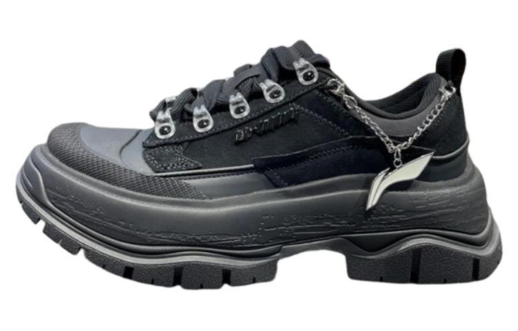 Li-Ning LiNing Anti Slip Wear Resistant Low Top Sports Casual Shoes Women's Black