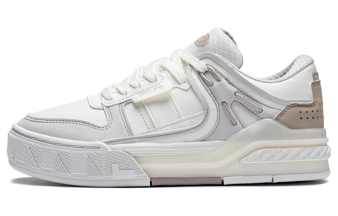 Li-Ning LiNing Morning Glow Low-Top Skateboard Shoes Women's White Gray