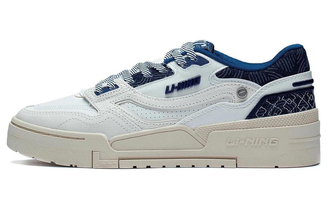 Li-Ning LiNing 001 BTC Btc Prm Durable Breathable Low Top Skateboard Shoes White Blue
