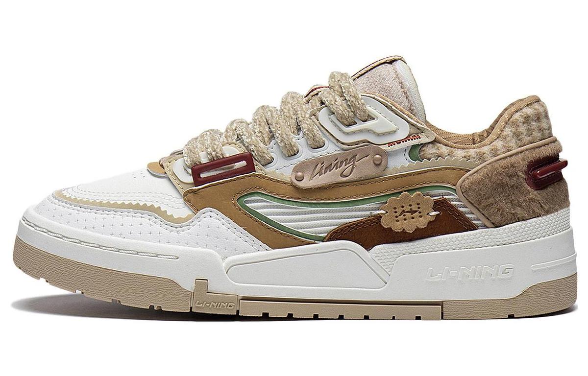 Li-Ning LiNing 001 BTC PRM Durable Breathable Low-Top Skateboard Shoes Women's White Umber
