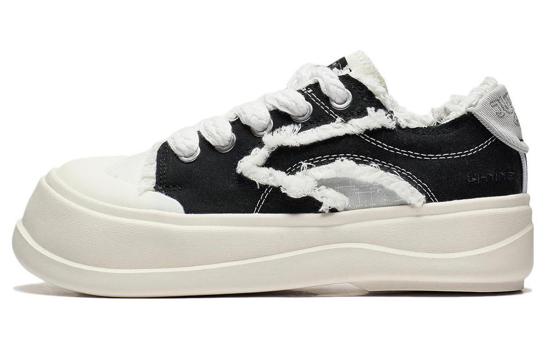 Li-Ning Disney x LiNing Honey Platform Anti Slip Wear Resistant Low Top Sports Casual Shoes Women's Black White