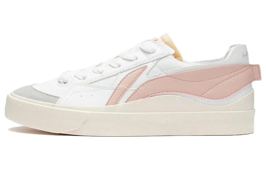 Li-Ning LiNing Mu Mu Mume Slip-Resistant Cushioning Low-Top Skateboard Shoes Women's White Pink