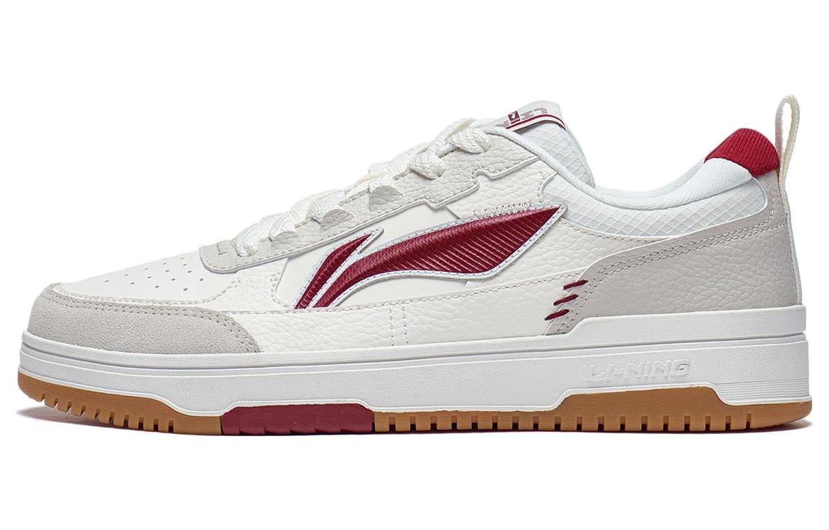 Li-Ning LiNing Tianji 2.0 Anti-Slip Wear-Resistant Low-Top Skateboard Shoes Men's White Gray Red
