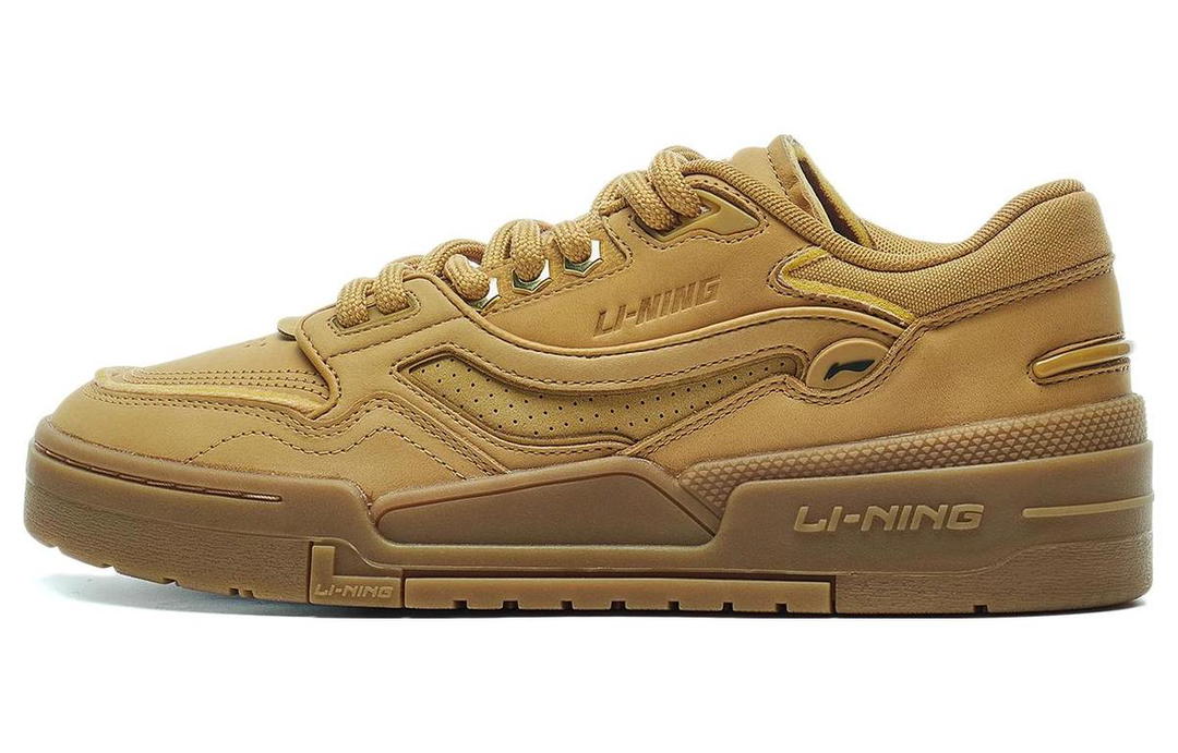Li-Ning LiNing 001 BTC Btc Prm Slip-Resistant Low-Top Skateboard Shoes Men's Yellow Brown