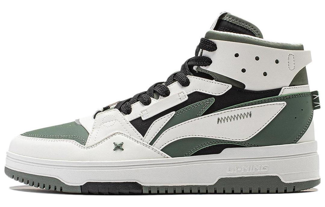 Li-Ning LiNing Yamahara 2.0 Anti Slip Wear Resistant High Top Skateboard Shoes Men's White Green