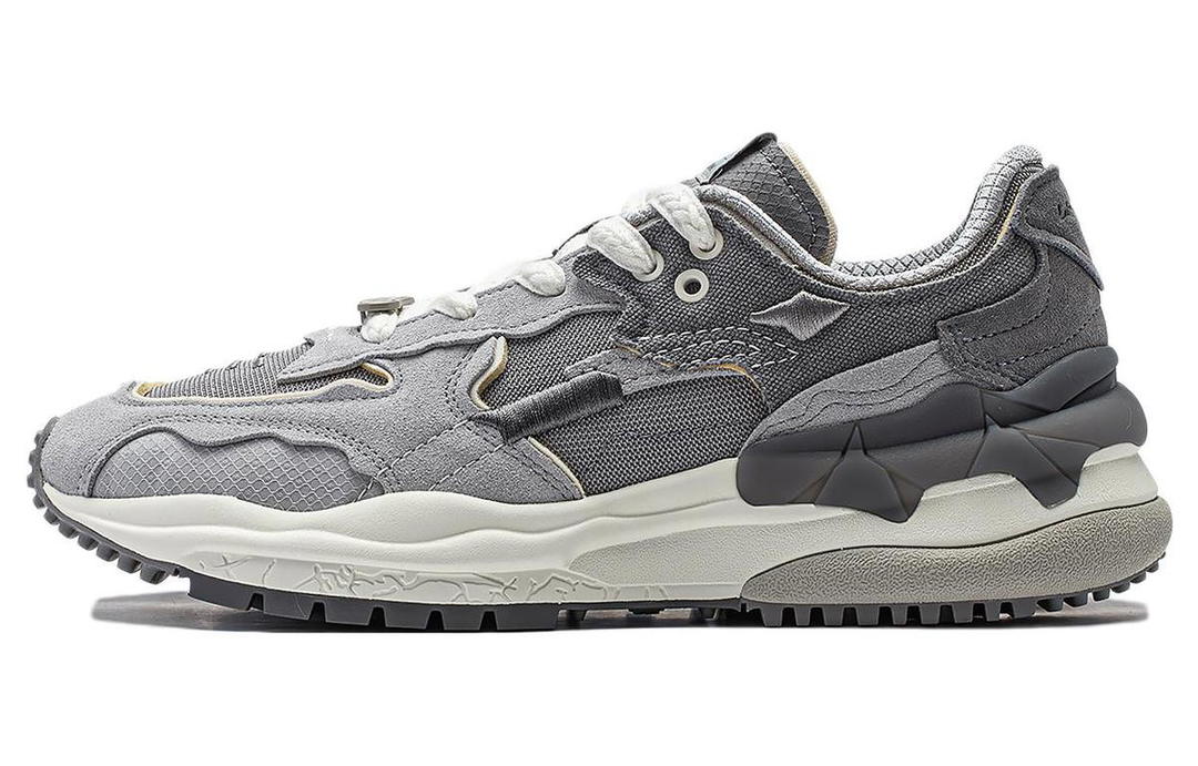 Li-Ning LiNing CF Origin 2 Anti Slip Wear Resistant Low Top Casual Shoes Brick Gray
