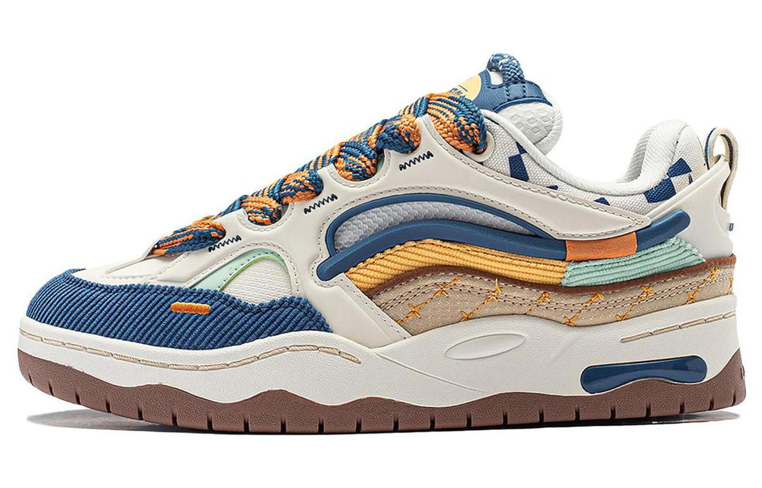 Li-Ning LiNing CF Tracing Honor Cushioning Wear Resistant Low Top Casual Shoes Men's Ecru