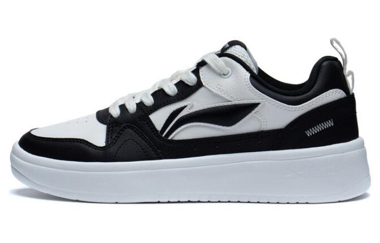 Li-Ning LiNing Line 2.0 At The Beginning Fashion Anti-Slip Wear-Resistant Low-Top Skateboard Shoes Women's White Black