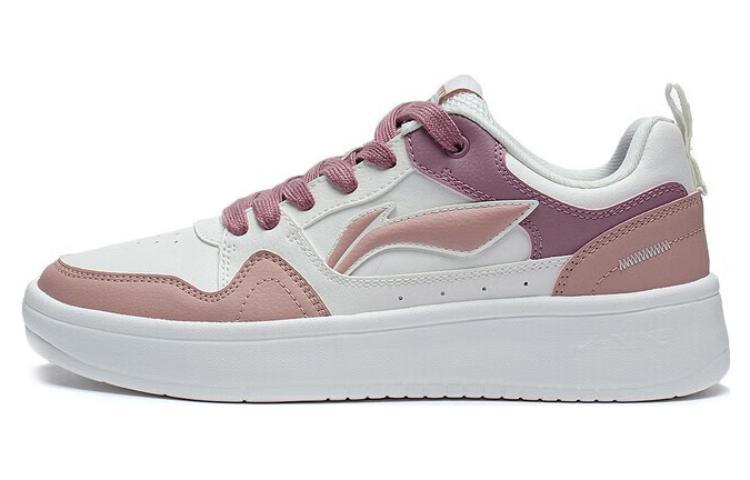Li-Ning LiNing Line 2.0 At The Beginning Anti-Slip Wear-Resistant Low-Top Skateboard Shoes Women's White Rose Pink