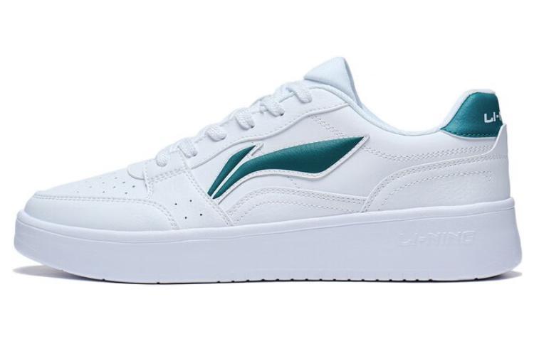 Li-Ning LiNing Acer Truncatum Slip Resistant Cushioning Wear Resistant Low Top Skateboard Shoes Men's White Green