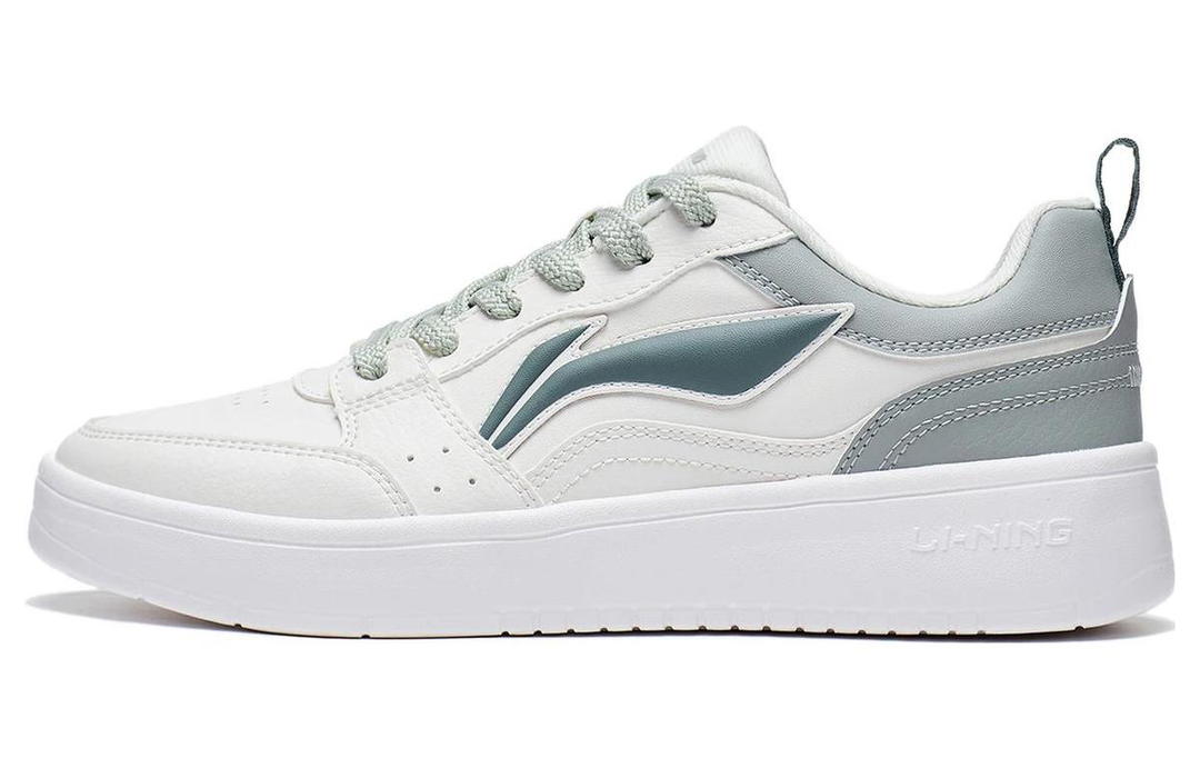 Li-Ning LiNing Acer Truncatum Cushioning Anti Slip And Wear Resistant Low Top Skateboard Shoes Women's White Green