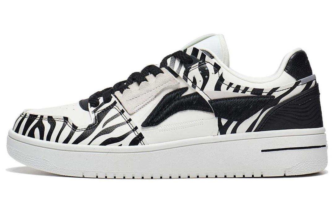 Li-Ning LiNing Tianji Anti Slip Wear Resistant Low Top Skateboard Shoes Men's White Black