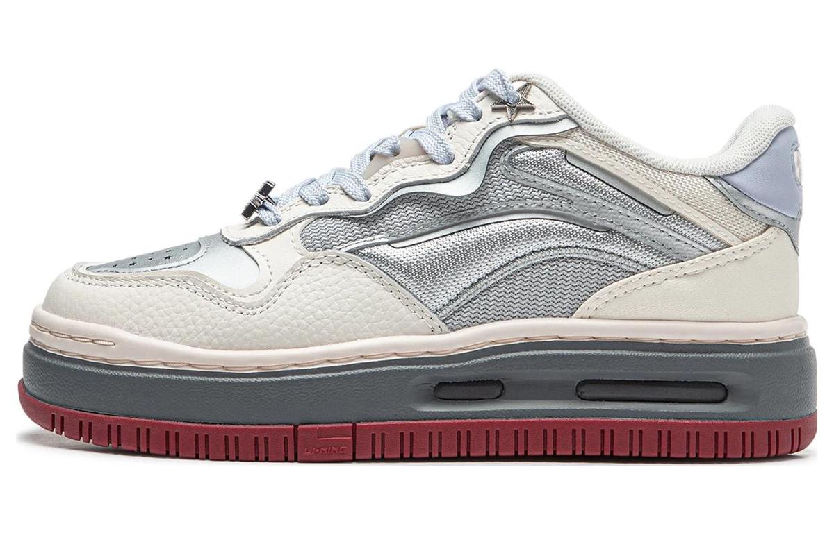 Li-Ning LiNing Future C1 Abrasion Resistant Low Top Skateboard Shoes Women's White Silver