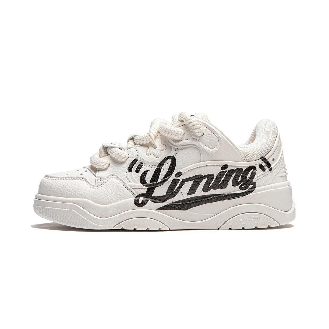 Li-Ning LiNing Zhi Cheng 2.0 Cushioning Breathable Height Increasing Low Top Skateboard Shoes Women's Mist White