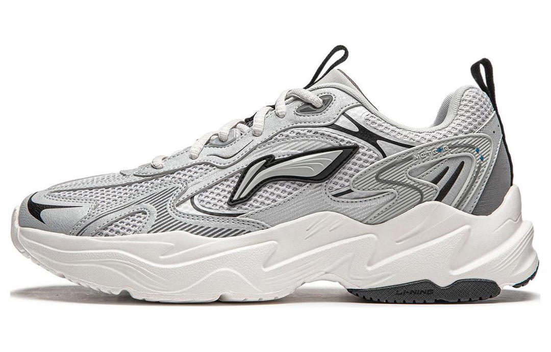Li-Ning LiNing Meteor Cushioning Anti Slip And Wear Resistant Support Low Top Casual Shoes Men's Silver Gray