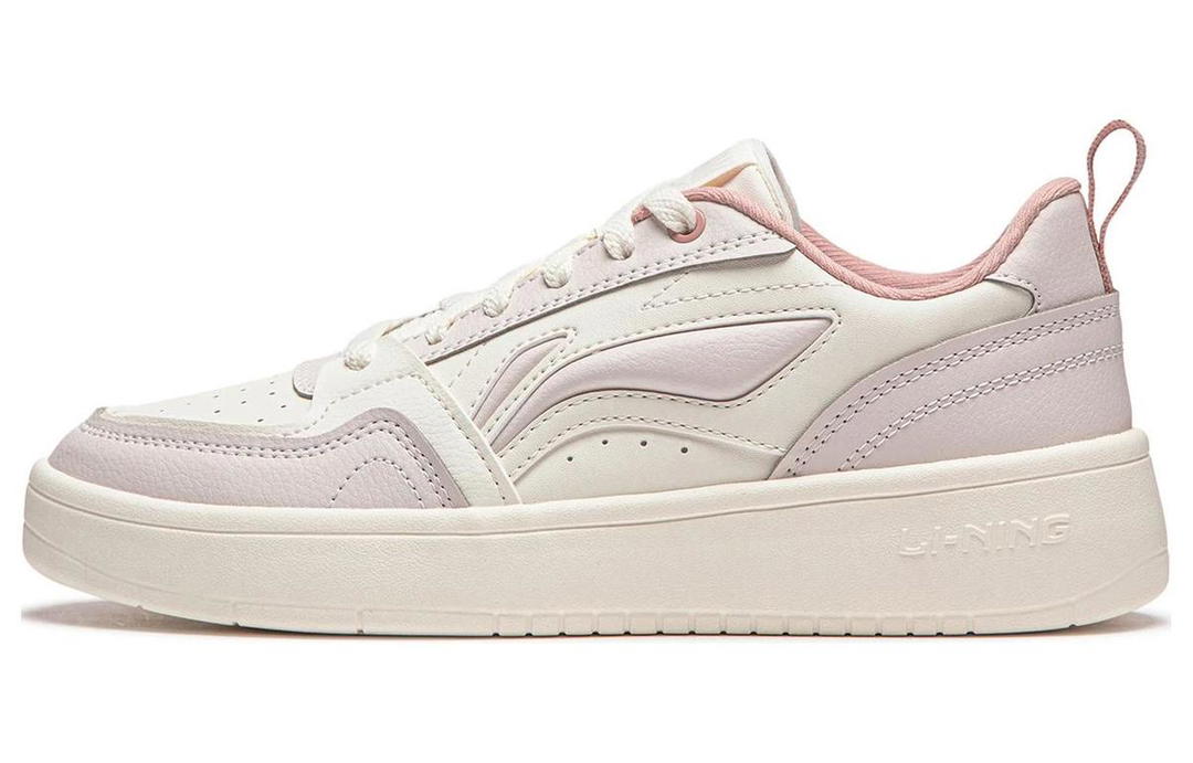 Li-Ning LiNing Yuanbao V2 Slip-Resistant Cushioning Wear-Resistant Low-Top Skateboard Shoes Women's White Pink
