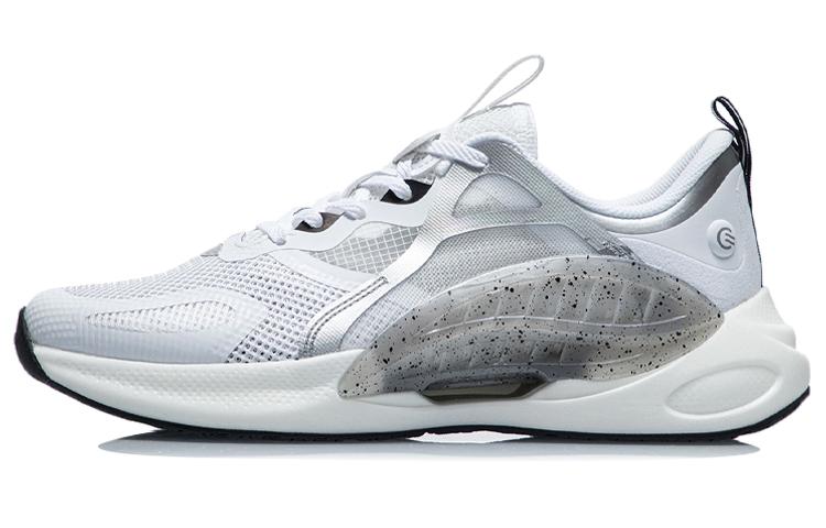Li-Ning LiNing Comet Cushioned Anti-Slip Wear-Resistant Breathable Lightweight Low-Top Sports Casual Shoes Men's White Gray