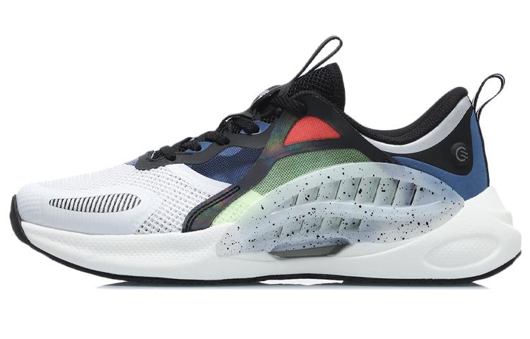 Li-Ning LiNing Comet Cushioned Anti-Slip Wear-Resistant Breathable Lightweight Low-Top Sports Casual Shoes White Black Blue