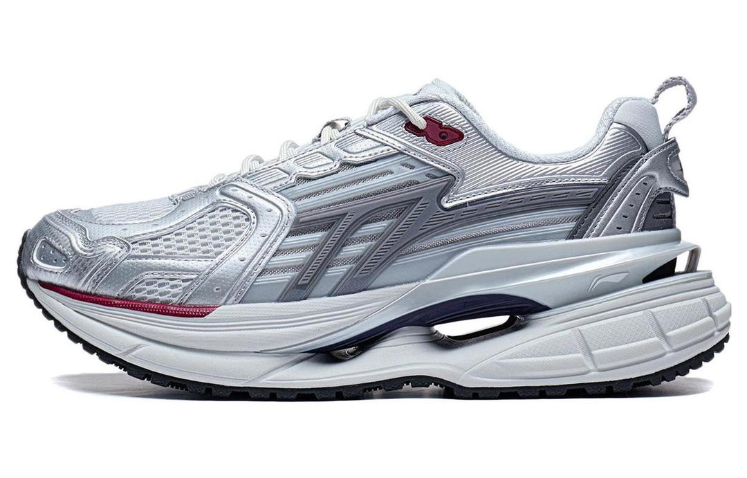 Li-Ning LiNing Comet 5 Anti Slip Wear Resistant Low Top Casual Shoes Men's Silver