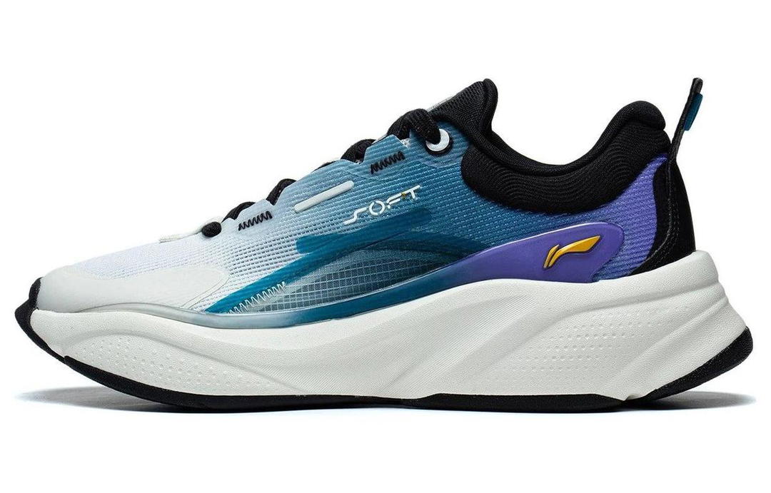 Li-Ning LiNing Soft Series Slip-Resistant Low-Top Casual Shoes Men's White Green Black