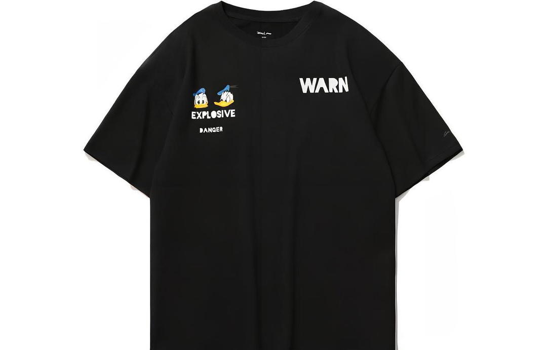 Li-Ning LiNing x Disney Sports Fashion Collection Drop Shoulder Sleeve T Shirt Women's Black