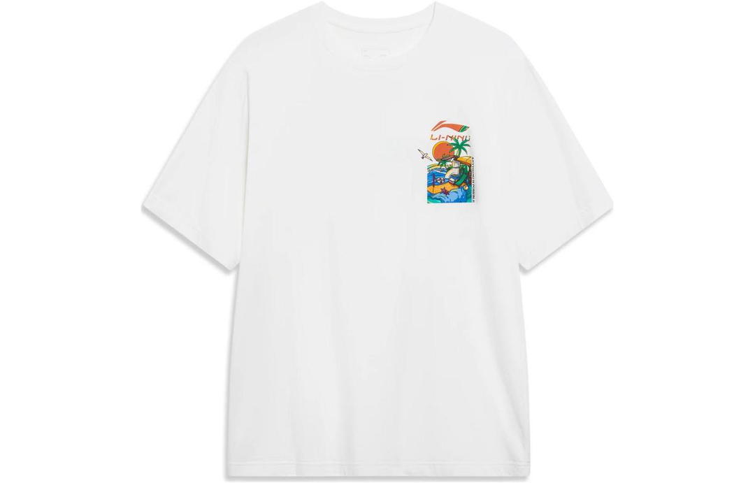 Li-Ning LiNing Sports Lifestyle Collection Sports Trendy Collection T-Shirt Men's White