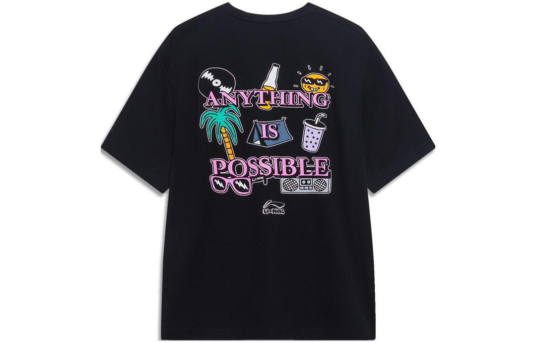 Li-Ning LiNing Sports Lifestyle Collection Sports Trendy Collection T Shirt Men's Black