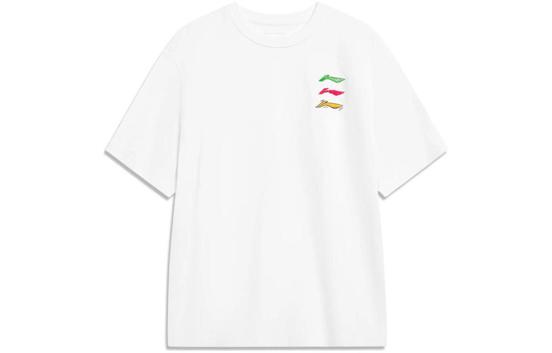 Li-Ning LiNing Sports Fashion Collection T Shirt Unisex Standard White