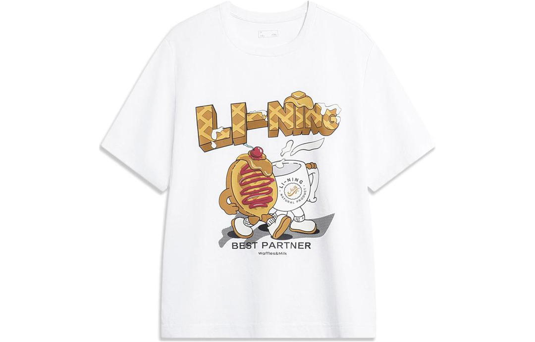 Li-Ning LiNing Sports Fashion Collection T Shirt Unisex Standard White