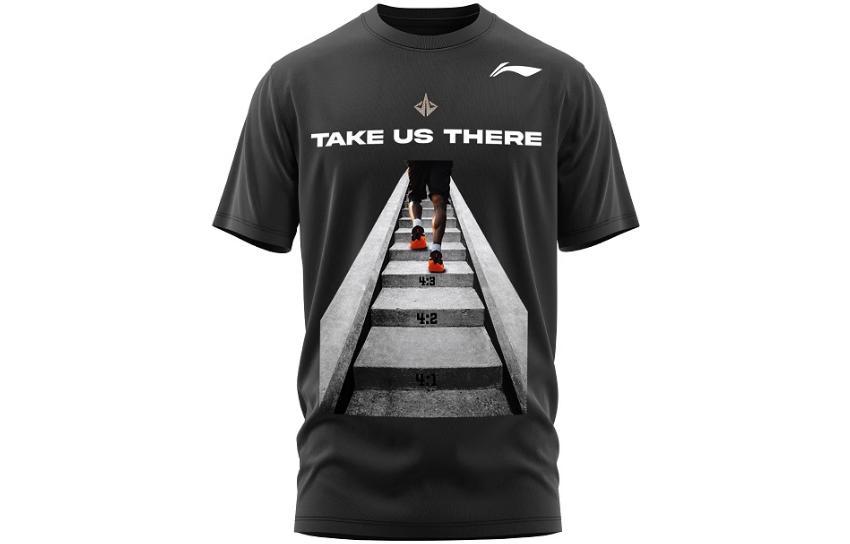 Li-Ning LINING Sports Basketball Collection T Shirts Unisex Black