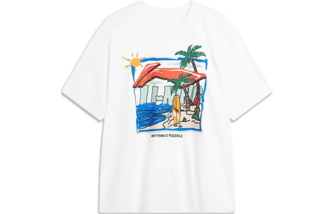 Li-Ning LiNing Sports Life Collection T Shirt Men's Standard White