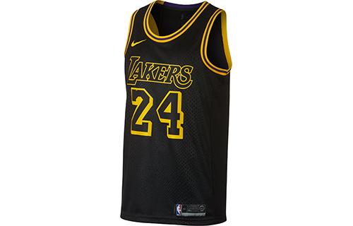 Nike Nike Jersey NBA Lakers City Edition Basketball Jerseys Men's Black Yellow