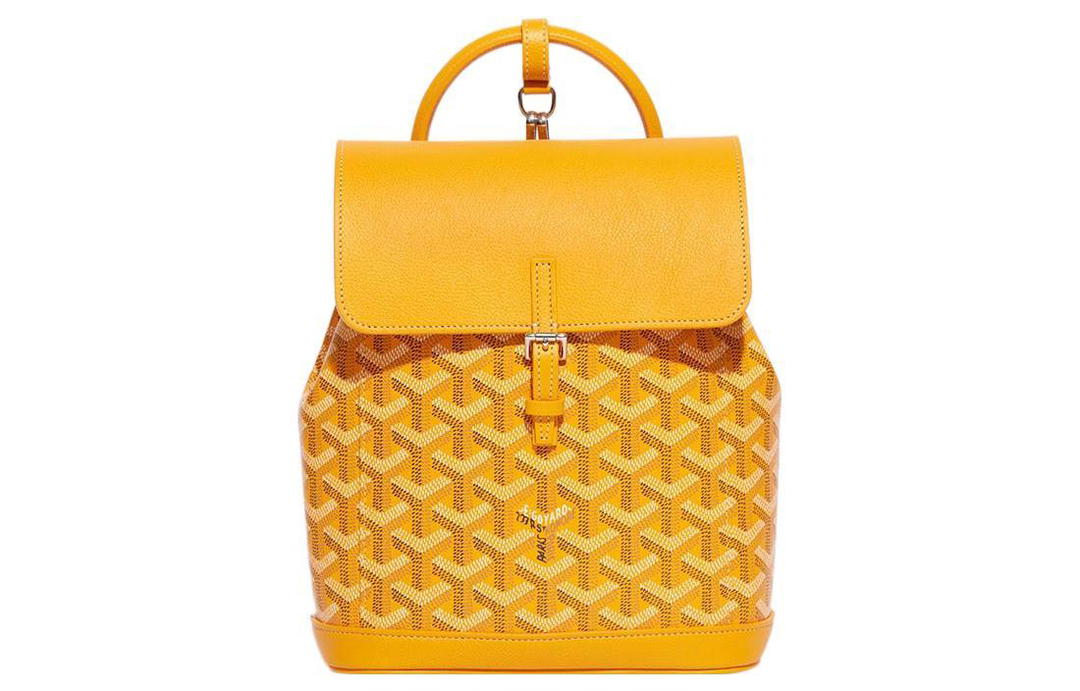 Goyard Goyard Alpin Canvas With Leather Backpack Mini Unisex Yellow