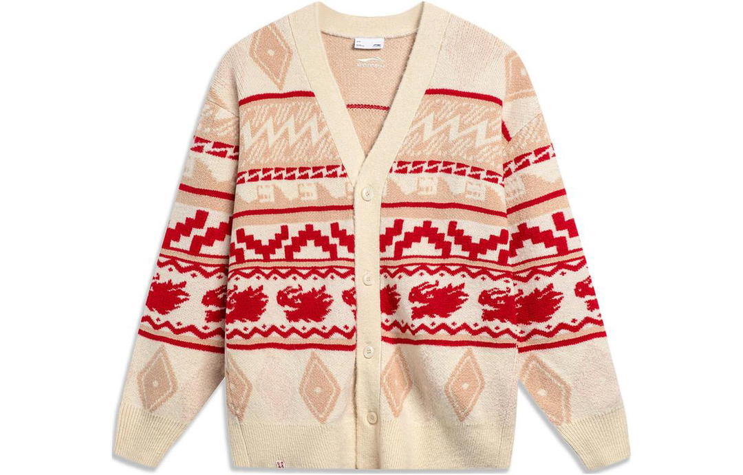Li-Ning LiNing Rijin Doujin Collection Knitwear Men's Ecru