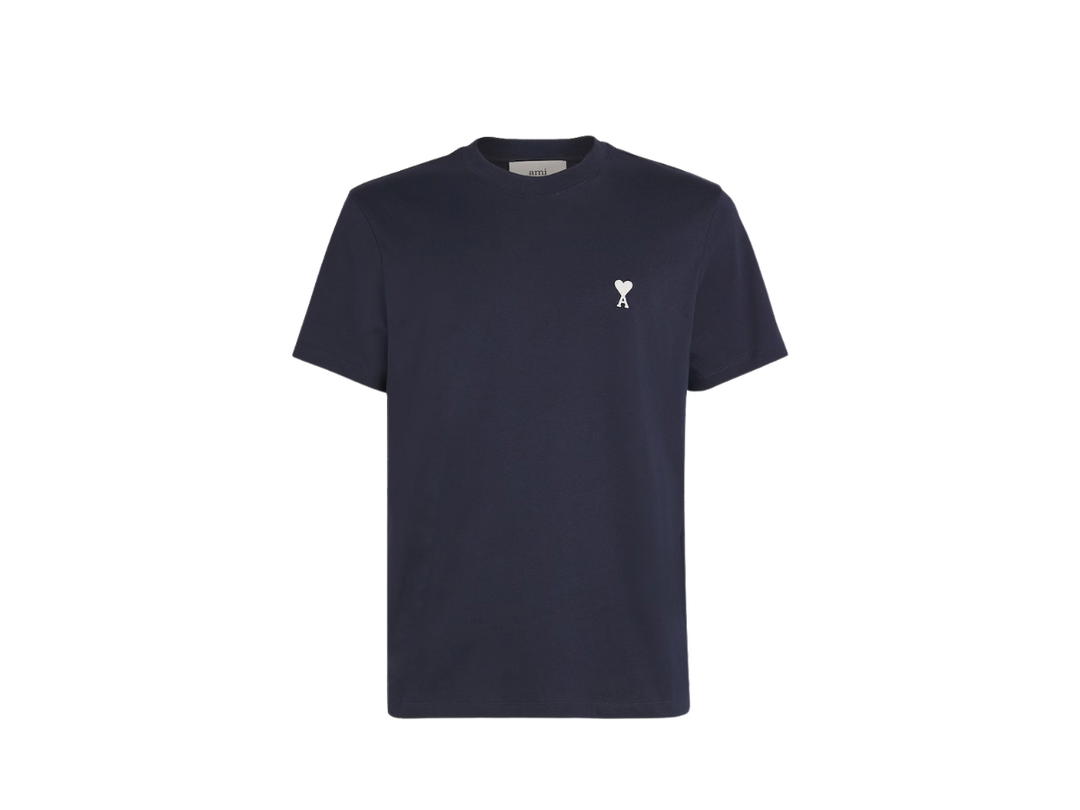 Ami Paris Ami Paris Ae Coeur T-Shirt Bleu Nuit
