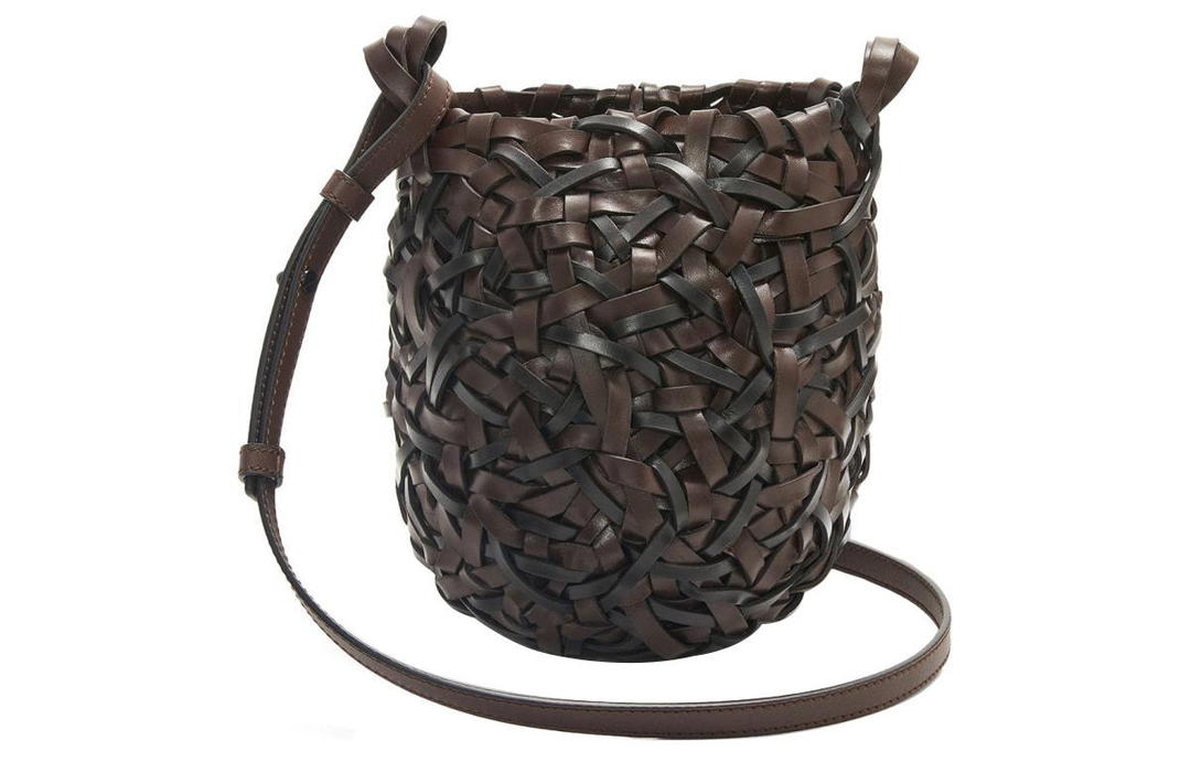 Loewe Loewe Cow Leather Crossbody Bag Shoulder Bag Women's Chestnut & Black