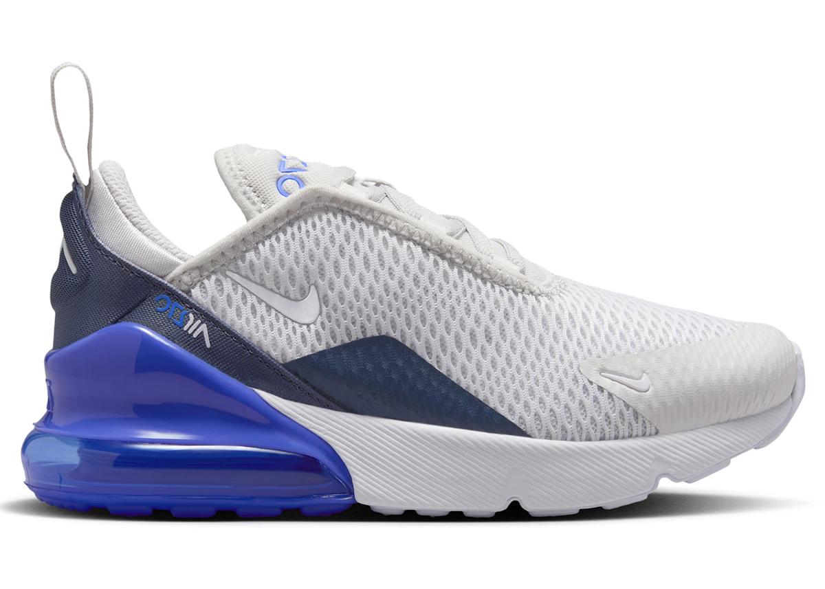 Nike Nike Air Max 270 Vast Grey Hyper Royal Thunder Blue White (PS)