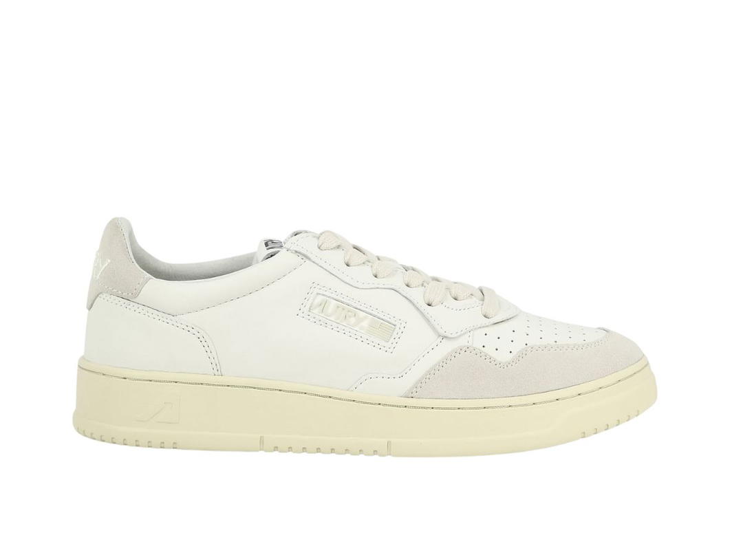 Autry Autry Open Low Sneakers In Leather And Suede Color White