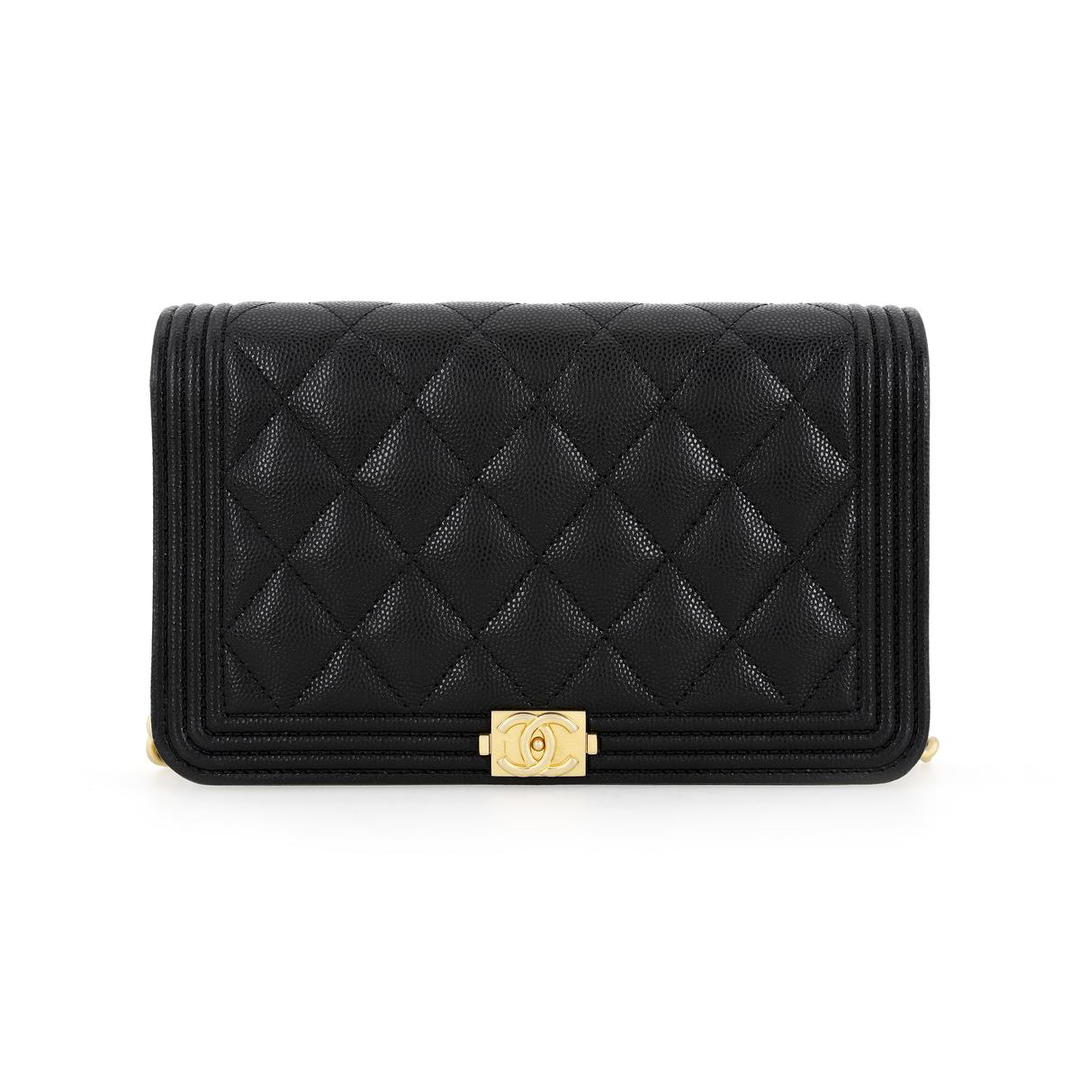 Chanel Chanel LEBOY Grained Calfskin Mahjong Bag Shoulder Bag Crossbody Bag Women's Black