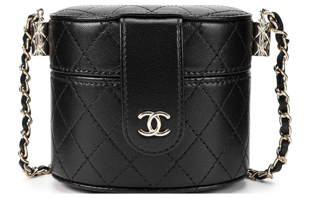 Chanel Chanel Sheepskin Cylinder Bag Shoulder Bag Crossbody Bag Regular Women's Black