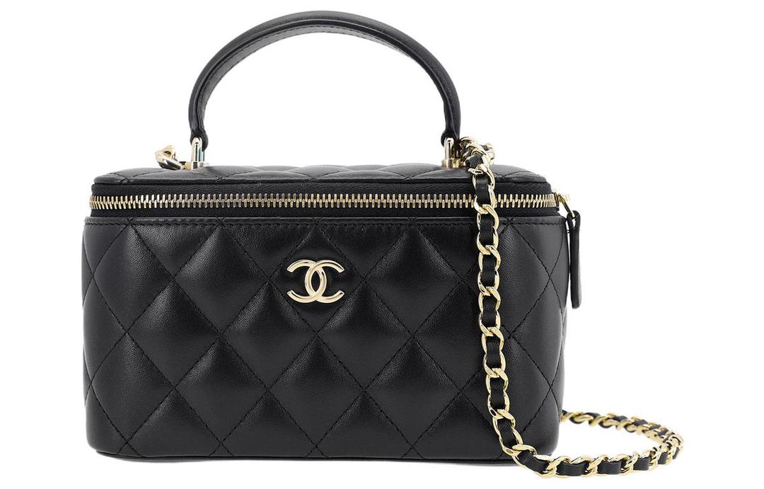 Chanel Chanel Sheepskin Portable Box Bag Shoulder Bag Crossbody Bag Regular Women's Black