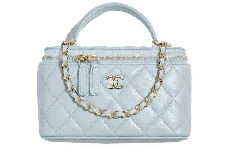 Chanel Chanel 21K Winter Sheepskin Shoulder Bag Crossbody Bag Handbag Women's Baby Blue Light Blue