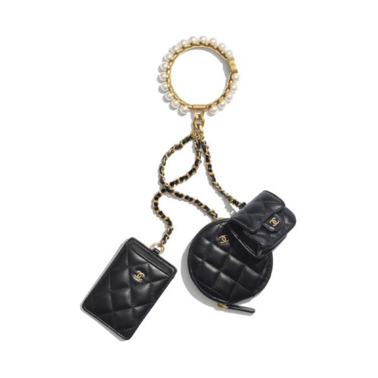Chanel Chanel Sheepskin 3-in-1 Bangle Wrist Bag Unisex