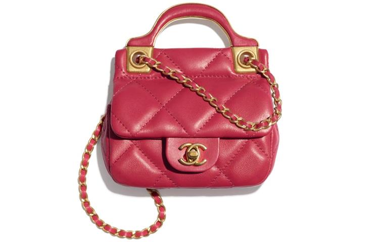 Chanel Chanel Calfskin Coin Purse With Zipper Card Holder Women's Pink