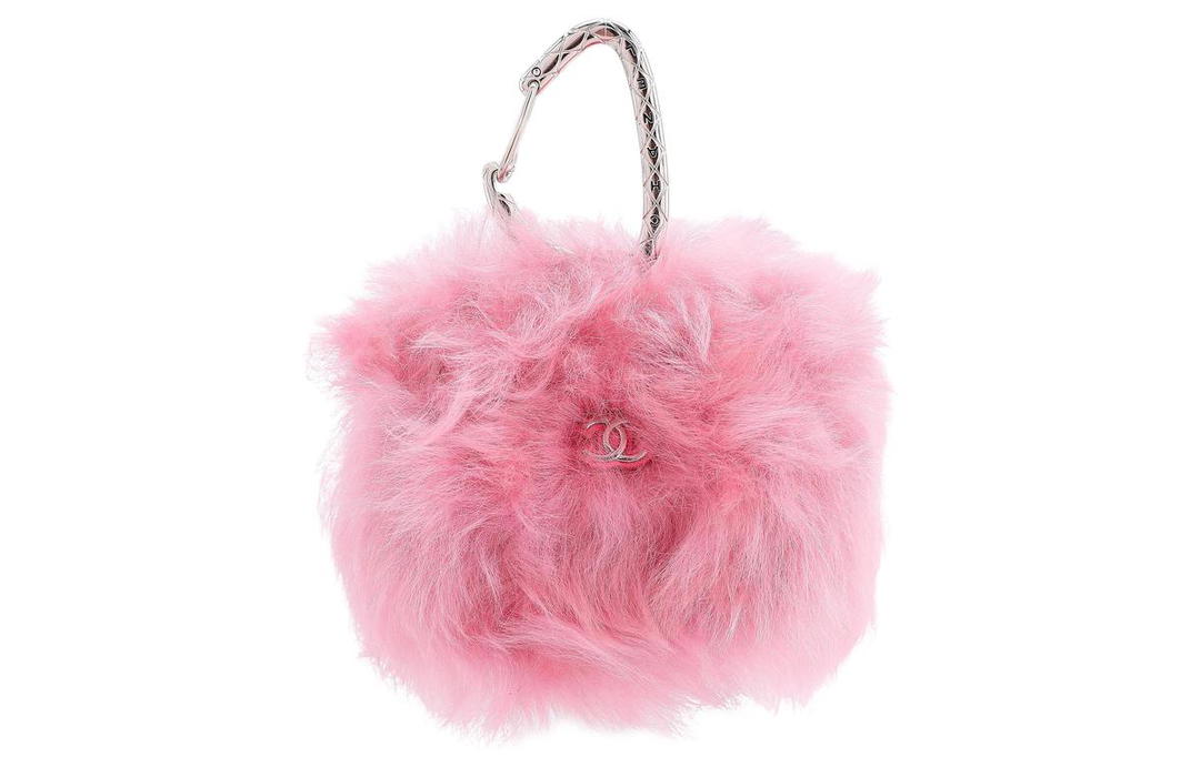 Chanel Chanel Plush Coin Purse Fuzzy Ball Fanny Pack Handbag Mini Women's Pink