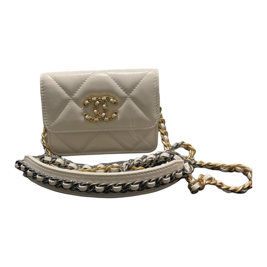 Chanel Chanel Bright Lambskin Clutches Shoulder Bag Crossbody Bag Women's White