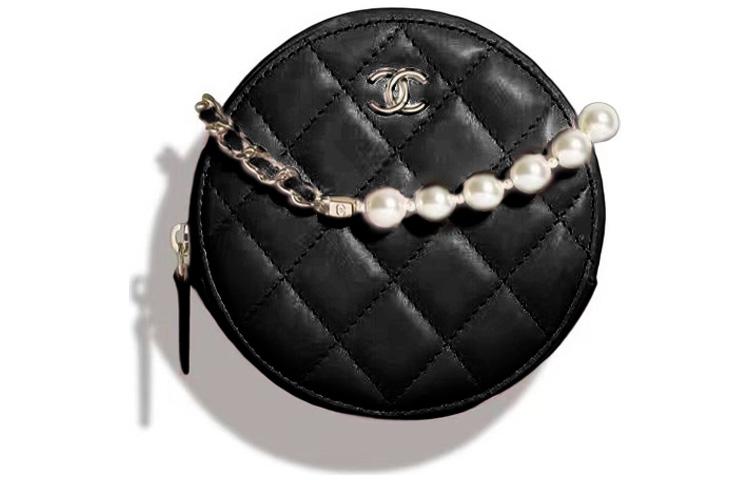 Chanel Chanel Sheepskin One Shoulder Handbag Crossbody Bag Women's Black