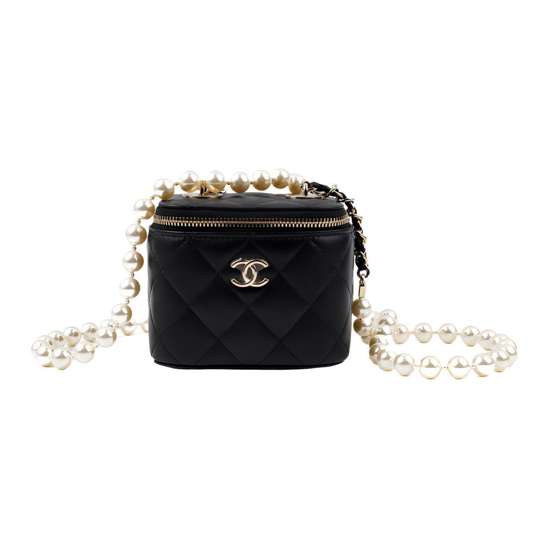 Chanel Chanel Sheepskin Box Bag Shoulder Bag Crossbody Bag Regular Women's Black