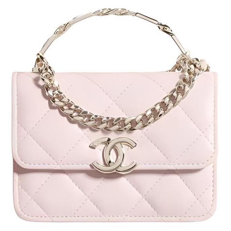 Chanel Chanel 22SS Sheepskin Shoulder Bag, Crossbody Bag, Handbag Mini Women's Pink