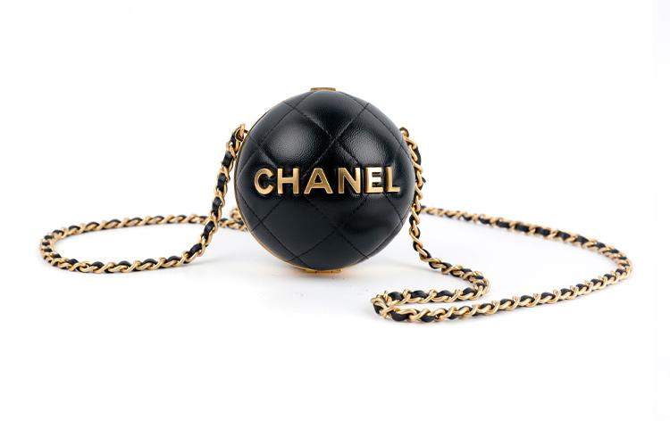 Chanel Chanel 22A Early Autumn Sheepskin Evening Party Bag Ball Bag Handbag Shoulder Bag Crossbody Bag Women's Black